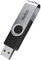 Флеш Диск Netac 64GB U505 NT03U505N-064G-30BK USB3.0 черный/серебристый Флеш Диск Netac 64GB U505 NT03U505N-064G-30BK USB3.0 черный/серебристый