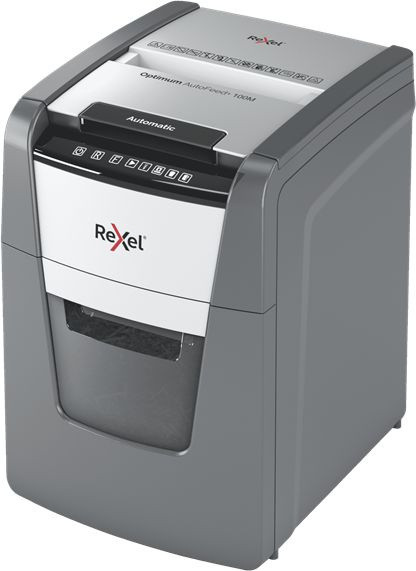 Шредер Rexel Optimum AutoFeed 130M черный с автоподачей (секр.P-5) фрагменты 130лист. 44лтр. скрепки скобы пл.карты