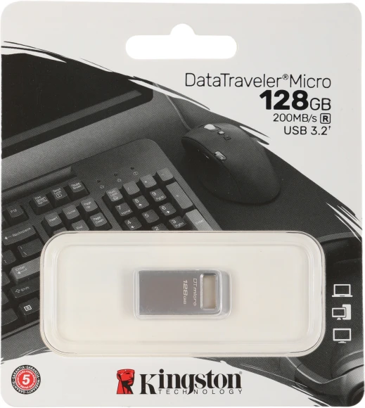 Флеш Диск Kingston 128GB DataTraveler Micro DTMC3G2/128GB USB3.2 серебристый Флеш Диск Kingston 128GB DataTraveler Micro DTMC3G2/128GB USB3.2 серебристый