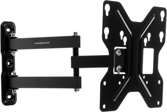 Кронштейн для телевизора Ultramounts UM900 черный 23"-43" макс.30кг настенный поворотно-выдвижной и наклонный Кронштейн для телевизора Ultramounts UM900 черный 23"-43" макс.30кг настенный поворотно-выдвижной и наклонный