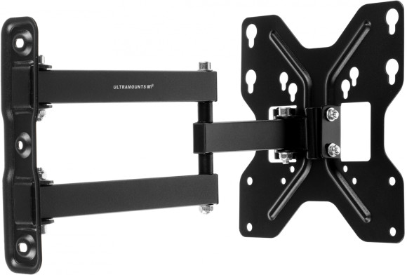 Кронштейн для телевизора Ultramounts UM900 черный 23"-43" макс.30кг настенный поворотно-выдвижной и наклонный Кронштейн для телевизора Ultramounts UM900 черный 23"-43" макс.30кг настенный поворотно-выдвижной и наклонный