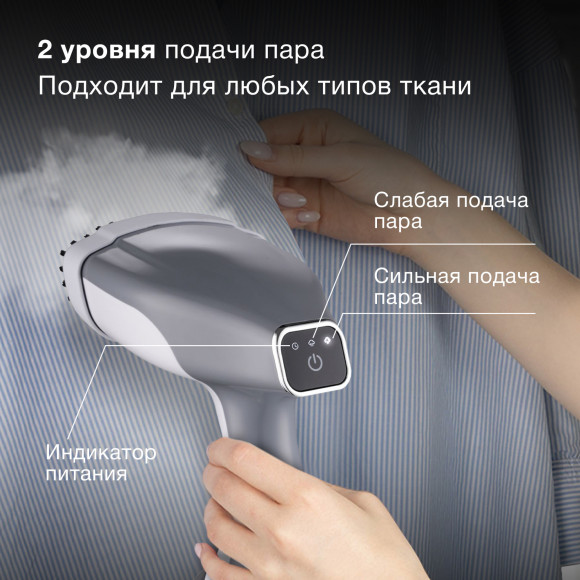 Отпариватель ручной Hyundai H-HS03100 1500Вт белый/серый Отпариватель ручной Hyundai H-HS03100 1500Вт белый/серый