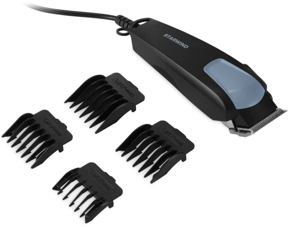 Машинка для стрижки Starwind SHC 1788 черный/серый 8Вт (насадок в компл:4шт)