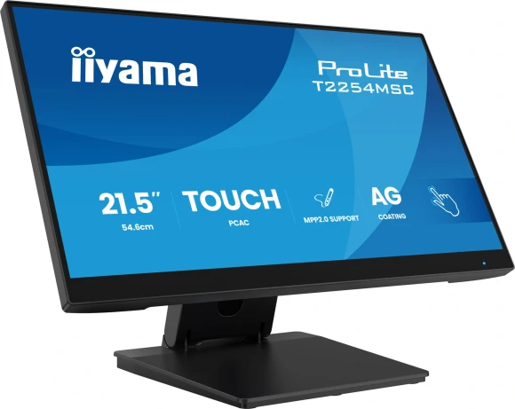 Монитор Iiyama 21.5" ProLite T2254MSC-B2AG черный IPS LED 16:9 HDMI M/M глянцевая HAS 300cd 178гр/178гр 1920x1080 100Hz DP FHD USB Touch 4.9кг
