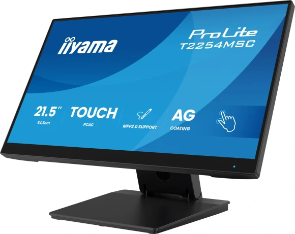 Монитор Iiyama 21.5" ProLite T2254MSC-B2AG черный IPS LED 16:9 HDMI M/M глянцевая HAS 300cd 178гр/178гр 1920x1080 100Hz DP FHD USB Touch 4.9кг