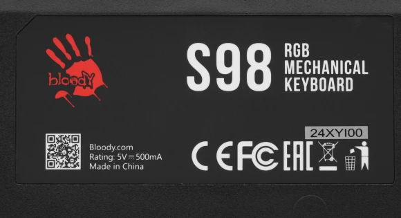 Клавиатура A4Tech S98 механическая желтый USB for gamer LED (SPORTS LIME) кабель 1.8м