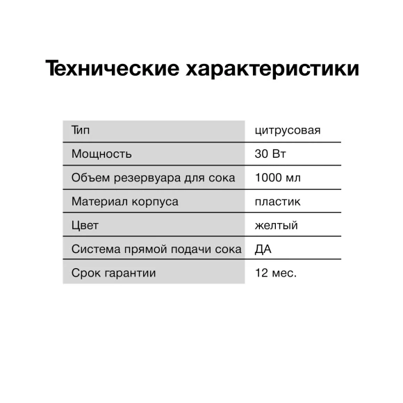Соковыжималка цитрусовая Starwind SJ1121 30Вт рез.сок.:700мл. желтый/прозрачный Соковыжималка цитрусовая Starwind SJ1121 30Вт рез.сок.:700мл. желтый/прозрачный