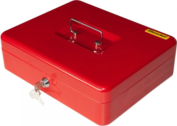 Ящик для денег Silwerhof Daily 90x300x240 красный сталь 1.66кг Ящик для денег Silwerhof Daily 90x300x240 красный сталь 1.66кг