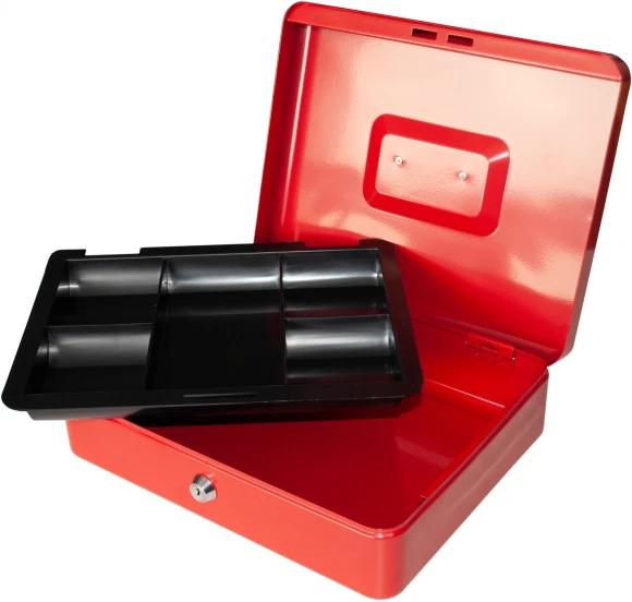Ящик для денег Silwerhof Daily 90x300x240 красный сталь 1.66кг Ящик для денег Silwerhof Daily 90x300x240 красный сталь 1.66кг