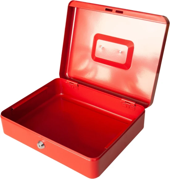 Ящик для денег Silwerhof Daily 90x300x240 красный сталь 1.66кг Ящик для денег Silwerhof Daily 90x300x240 красный сталь 1.66кг