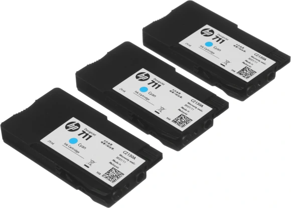 Картридж струйный HP 711 CZ134A голубой тройная упак. (29мл) для HP DJ T120/T520