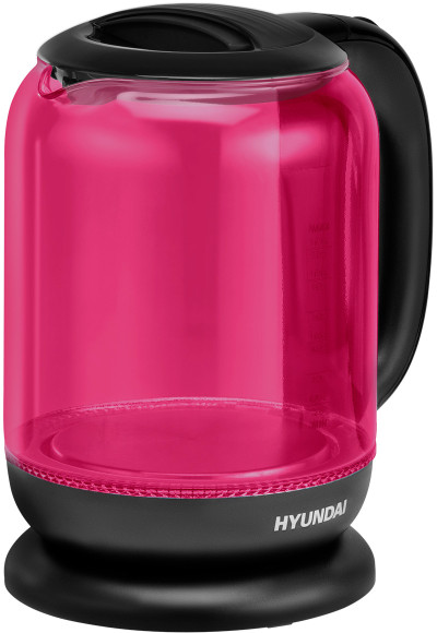 Чайник электрический Hyundai HYK-G4808 1.7л. 2200Вт малиновый/черный корпус: стекло Чайник электрический Hyundai HYK-G4808 1.7л. 2200Вт малиновый/черный корпус: стекло