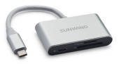 Устройство чтения карт памяти USB Type-C SunWind SW-CR051-S серебристый Устройство чтения карт памяти USB Type-C SunWind SW-CR051-S серебристый