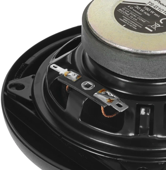 Колонки автомобильные Pioneer TS-G1010F 190Вт 89дБ 4Ом 10см (4дюйм) (ком.:2кол.) широкополосные однополосные