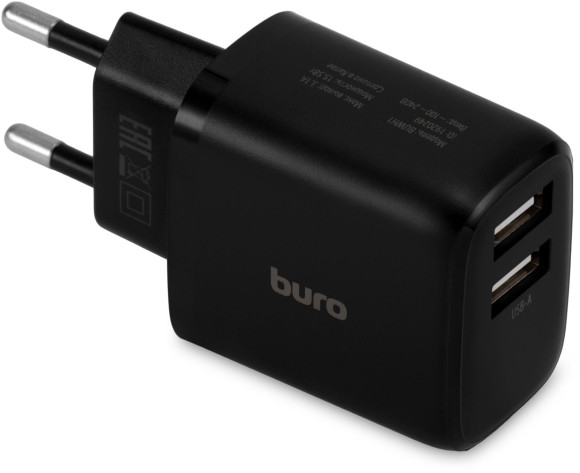 Сетевое зар./устр. Buro BUWH1 15.5W 3.1A 2xUSB универсальное черный (BUWH15S200BK) Сетевое зар./устр. Buro BUWH1 15.5W 3.1A 2xUSB универсальное черный (BUWH15S200BK)