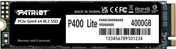 Накопитель SSD Patriot PCIe 4.0 x4 4TB P400VP4TBM28H P400 V4 M.2 2280