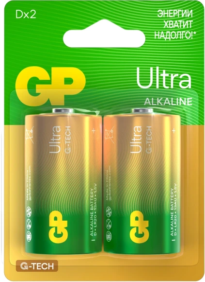 Батарея GP Ultra Alkaline 14AUA21-2CRSBC2 C (2шт) блистер
