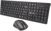 Клавиатура + мышь Оклик 250M клав:черный мышь:черный USB беспроводная slim (997834)