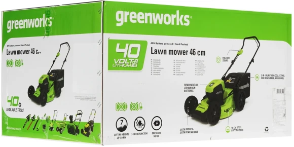 Газонокосилка роторная Greenworks GD40LM46HP (2514407UB)