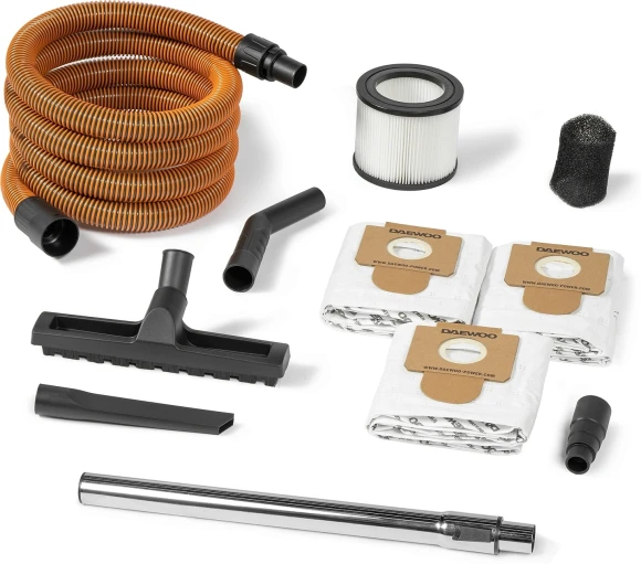 Строительный пылесос Daewoo DAVC 2000S 1500Вт (уборка: сухая/сбор воды/выдув) оранжевый