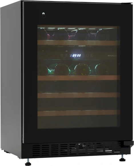 Винный шкаф Hyundai HBWC 0862 DUT 1-нокамерн. черный Винный шкаф Hyundai HBWC 0862 DUT 1-нокамерн. черный