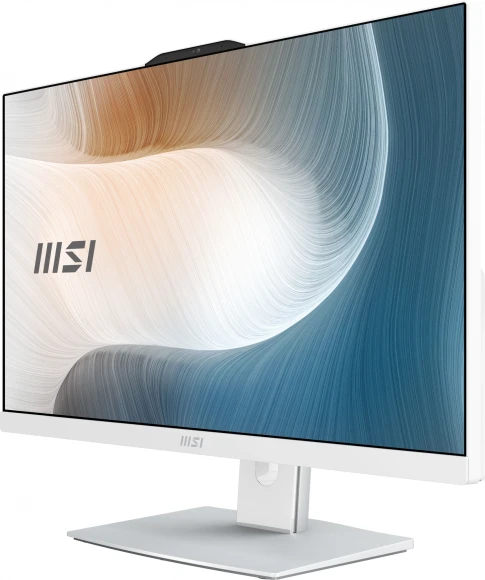 Моноблок MSI Modern AM242P 12M-1069XRU 23.8" Full HD i3 1215U (1.2) 16Gb SSD512Gb UHDG без ОС GbitEth WiFi BT 120W клавиатура мышь Cam белый 1920x1080