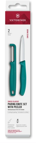 Набор нож/овощеч. Victorinox Swiss Classic 6.7114.22C1 компл.:2предм. зеленый европодвес