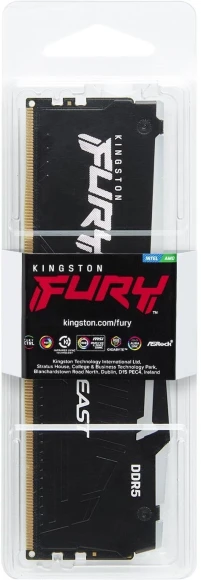 Память DDR5 16GB 5600MHz Kingston KF556C40BBA-16 Fury Beast XMP RGB RTL Gaming PC5-44800 CL40 DIMM 288-pin 1.25В dual rank с радиатором Ret Память DDR5 16GB 5600MHz Kingston KF556C40BBA-16 Fury Beast XMP RGB RTL Gaming PC5-44800 CL40 DIMM 288-pin 1.25В dual rank с радиатором Ret