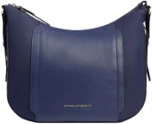 Сумка седло женская Piquadro Lyra BD6658W92T/BLU 10.9" темно-синяя нейлон/натур.кожа Сумка седло женская Piquadro Lyra BD6658W92T/BLU 10.9" темно-синяя нейлон/натур.кожа