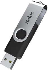 Флеш Диск Netac 64GB U505 NT03U505N-064G-20BK USB2.0 черный/серебристый Флеш Диск Netac 64GB U505 NT03U505N-064G-20BK USB2.0 черный/серебристый