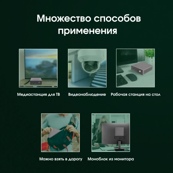 Неттоп Digma Pro Minimax U1 i3 1215U (1.2) 16Gb SSD512Gb UHDG Windows 11 Pro GbitEth WiFi BT 60W темно-серый/черный (DPP3-ADXW03)