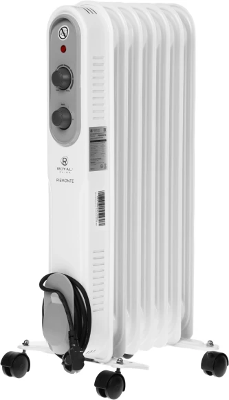 Радиатор масляный Royal Clima PIEMONTE ROR-P7-1500M 1500Вт белый/серый