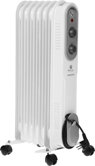 Радиатор масляный Royal Clima PIEMONTE ROR-P7-1500M 1500Вт белый/серый