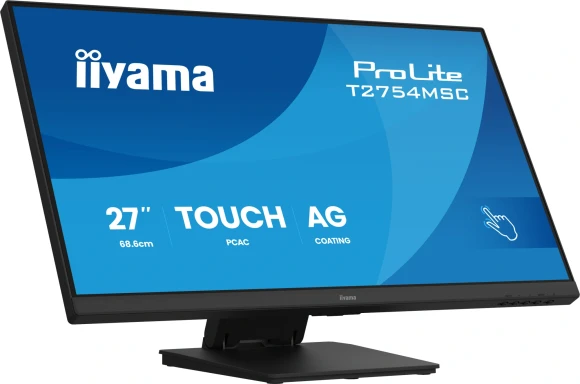 Монитор Iiyama 27" ProLite T2754MSC-B2AG черный IPS LED 16:9 HDMI M/M глянцевая HAS 300cd 178гр/178гр 1920x1080 75Hz VGA FHD USB Touch 6.6кг