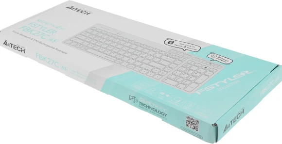 Клавиатура A4Tech FBK27C AS белый USB беспроводная BT/Radio slim Multimedia