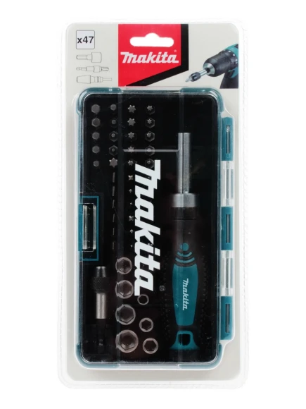 Отвертка Makita B-36170 в компл.:47 предметов жесткий кейс
