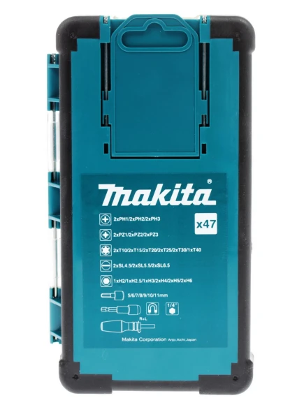 Отвертка Makita B-36170 в компл.:47 предметов жесткий кейс
