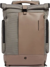 Рюкзак Piquadro Sync CA7190W145/VE роллтоп хаки натур.кожа/нейлон Рюкзак Piquadro Sync CA7190W145/VE роллтоп хаки натур.кожа/нейлон