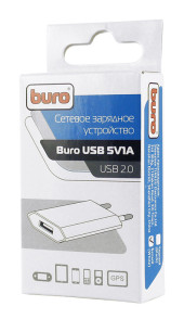 Сетевое зар./устр. Buro TJ-164w 5W 1A USB универсальное белый Сетевое зар./устр. Buro TJ-164w 5W 1A USB универсальное белый