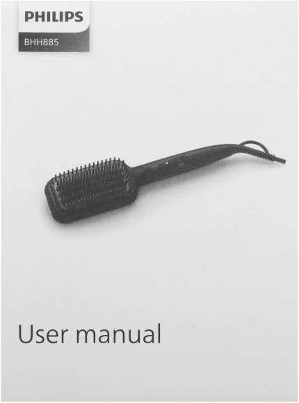 Расческа-выпрямитель Philips BHH885/00 черный/фиолетовый макс.темп.:200С покрытие:керамическое