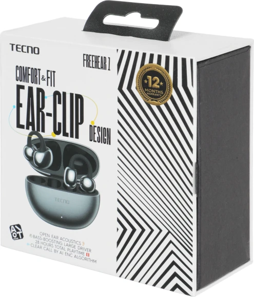 Гарнитура внутриканальные Tecno OW01 серый беспроводные bluetooth клипса (OW01 GREY) Гарнитура внутриканальные Tecno OW01 серый беспроводные bluetooth клипса (OW01 GREY)