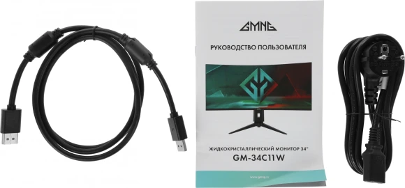 Монитор GMNG 34" Gaming GM-34C11W черный VA LED 2ms 21:9 HDMI M/M матовая HAS Piv 4000:1 300cd 178гр/178гр 3440x1440 165Hz G-Sync FreeSync DP 2K 8.57кг Монитор GMNG 34" Gaming GM-34C11W черный VA LED 2ms 21:9 HDMI M/M матовая HAS Piv 4000:1 300cd 178гр/178гр 3440x1440 165Hz G-Sync FreeSync DP 2K 8.57кг