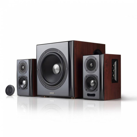 Колонки Edifier R1280T 2.0 серебристый/орех 42Вт