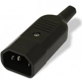 Вилка Hyperline CON-IEC320C14 черный Вилка Hyperline CON-IEC320C14 черный