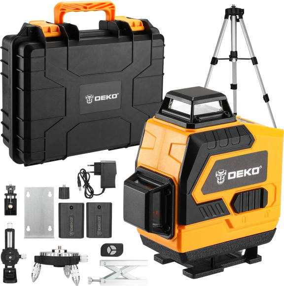 Уровень лазер. Deko DKLL16 & tripod 1 m 2кл.лаз. 520нм цв.луч. зеленый 16луч. (065-0233) Уровень лазер. Deko DKLL16 & tripod 1 m 2кл.лаз. 520нм цв.луч. зеленый 16луч. (065-0233)