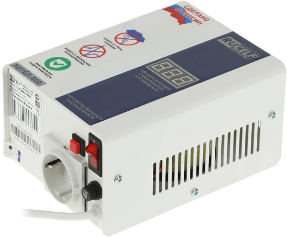 Стабилизатор напряжения Rucelf КОТЕЛ-600 0.6кВА однофазный белый