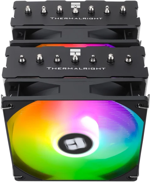 Устройство охлаждения(кулер) Thermalright Phantom Spirit 120 SE ARGB Soc-AM5/AM4/1200/1700/1851 черный 4-pin 25.6dB Al+Cu 765gr Ret (PS120-SE-ARGB)