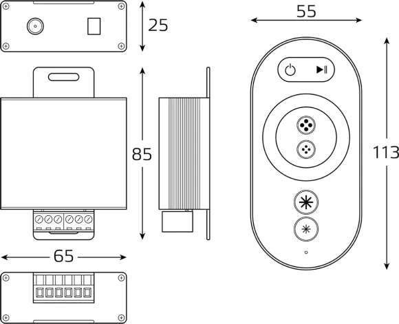 Контроллер Gauss Basic для лен.светод. (BT622)