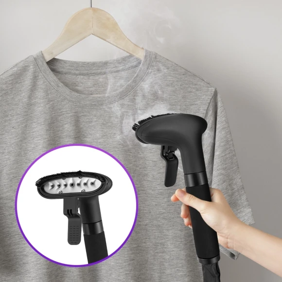 Отпариватель напольный Kitfort КТ-9240 2000Вт черный/оранжевый Отпариватель напольный Kitfort КТ-9240 2000Вт черный/оранжевый