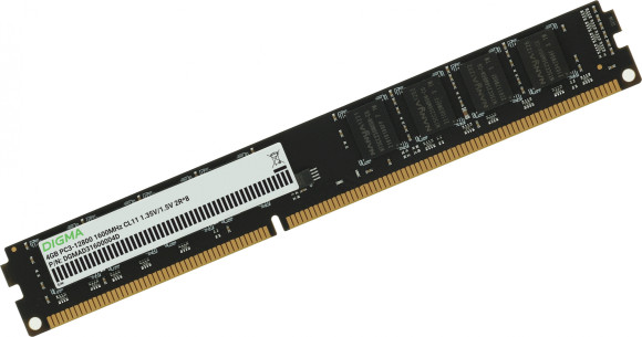Память DDR3 4GB 1600MHz Digma DGMAD31600004D RTL PC3-12800 CL11 DIMM 240-pin 1.35В dual rank Ret